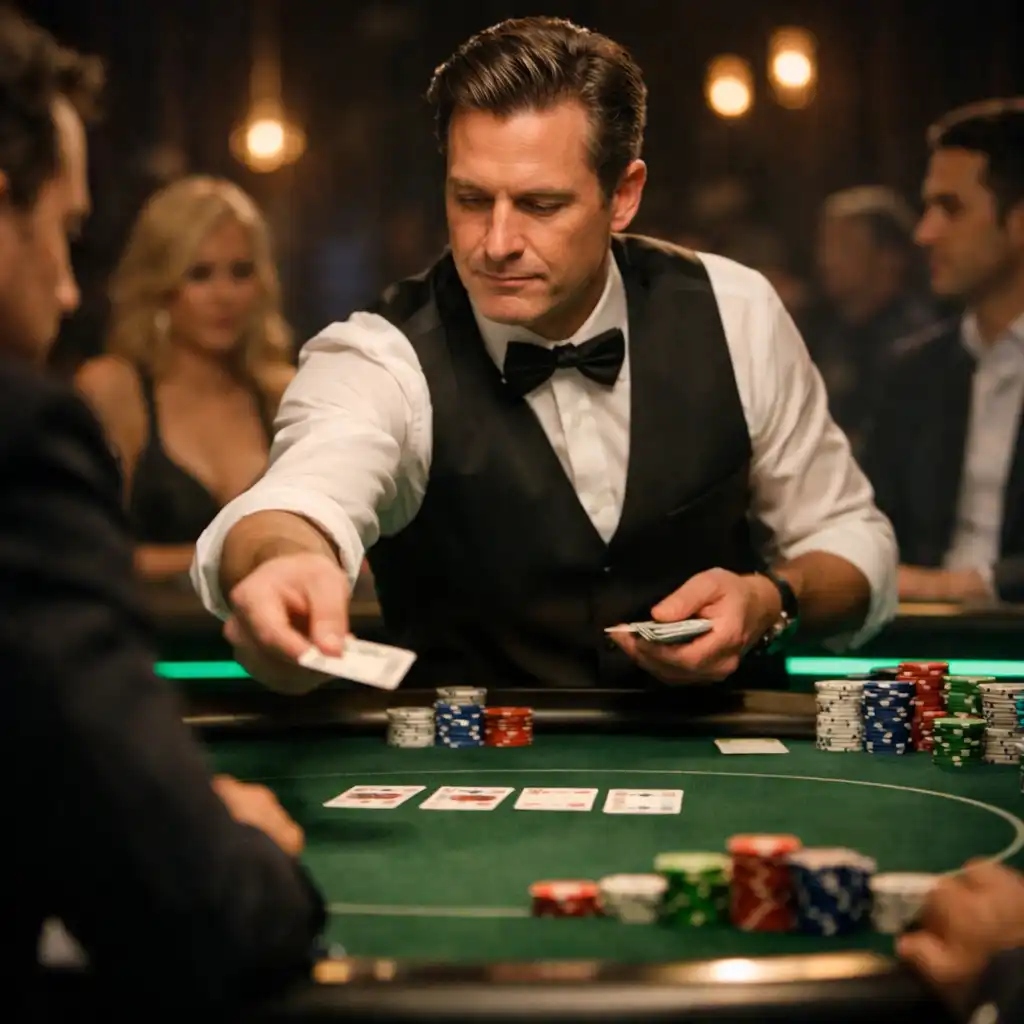 Stół pokerowy podczas eventu